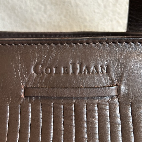 Cole Haan Leather and Wool Satchel - Picture 2 of 9